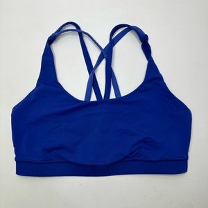 Lululemon Criss Cross Back Sports Bra Royal Blue sz 8